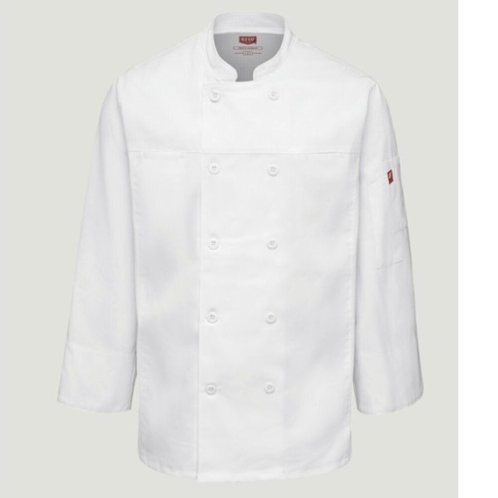 Men's Deluxe Airflow Chef Coat, White, Size: 3XL